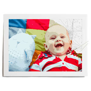 baby photo paint by numbers 