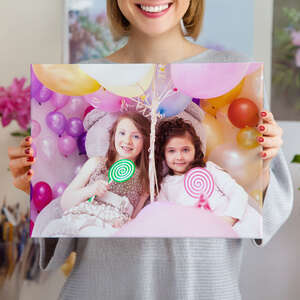 Canvas print featuring family photo